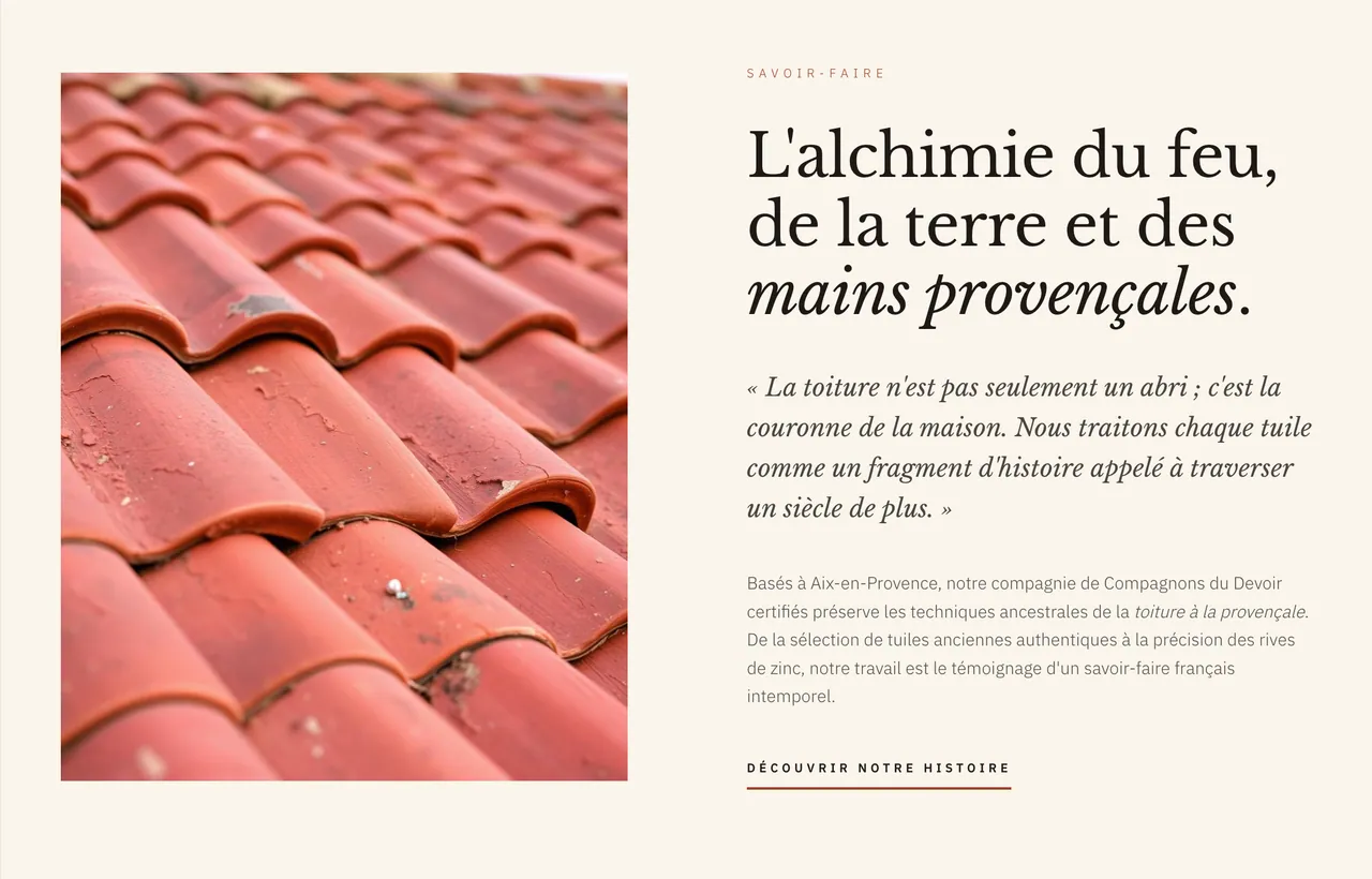 Aperçu de site — Couvreur