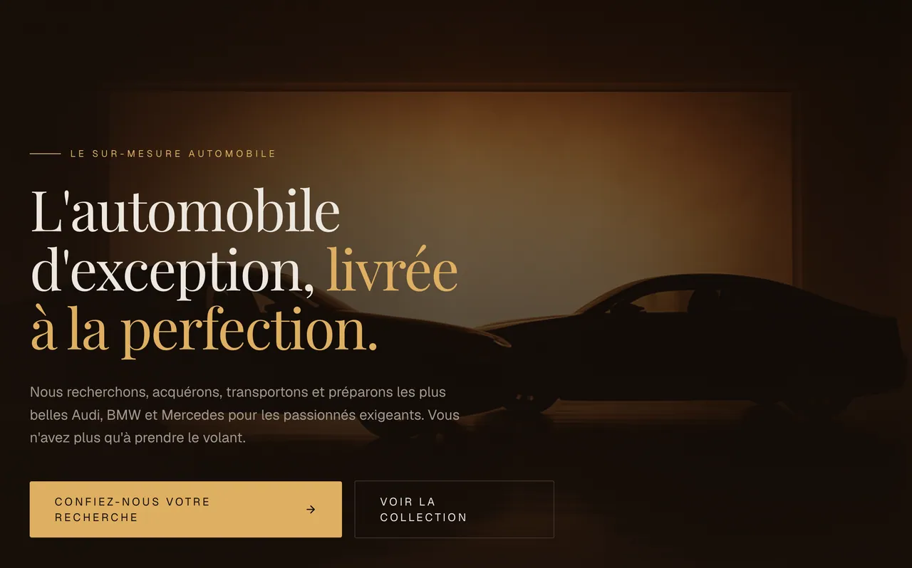 Aperçu de site — Automobile d'exception